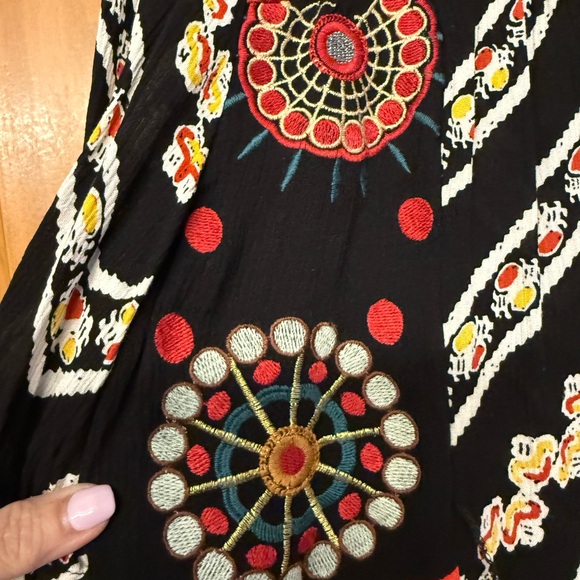 Desigual Black and Red Patterned Blouse - Picture 3 of 6